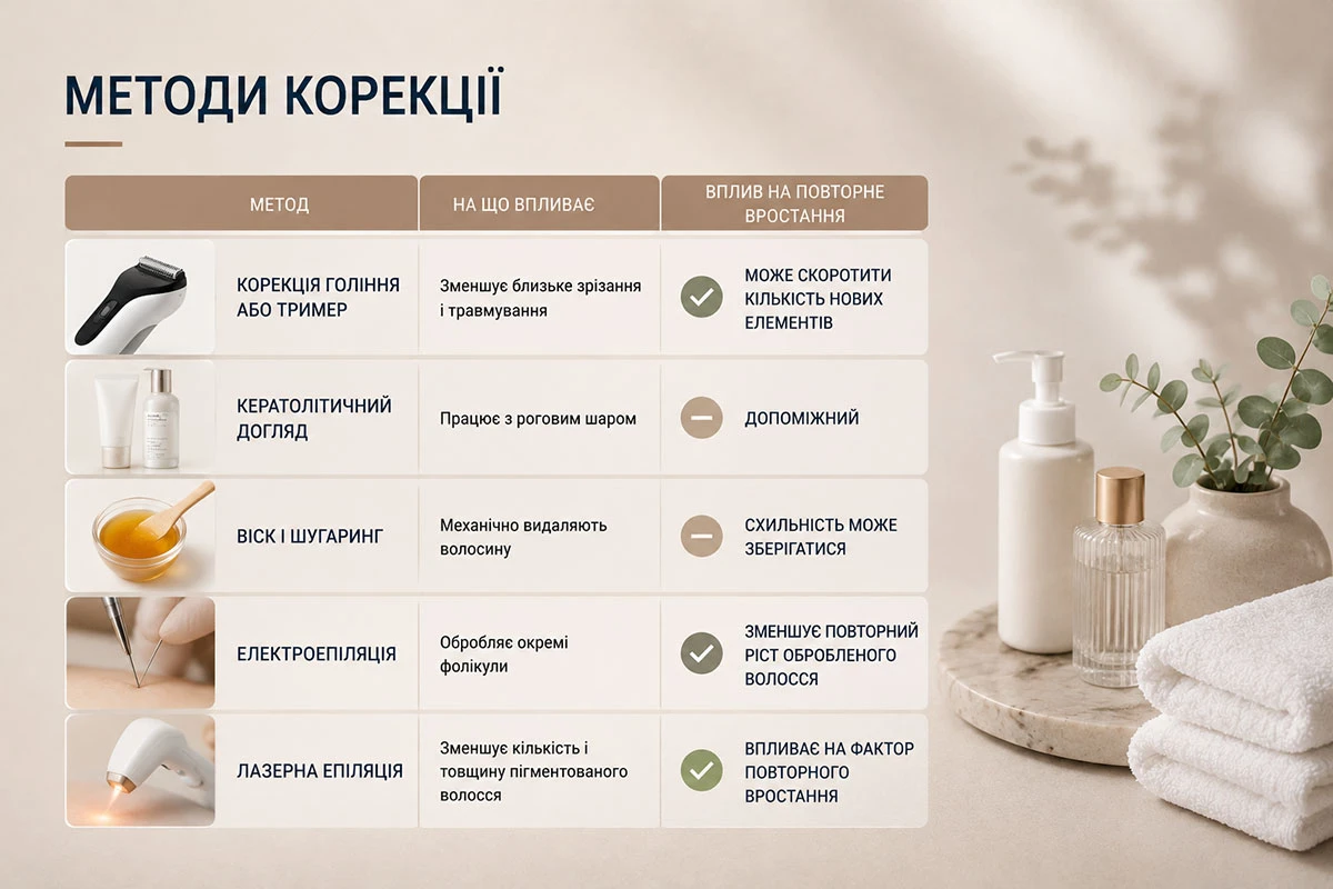 какие методы используют при вросших волосах