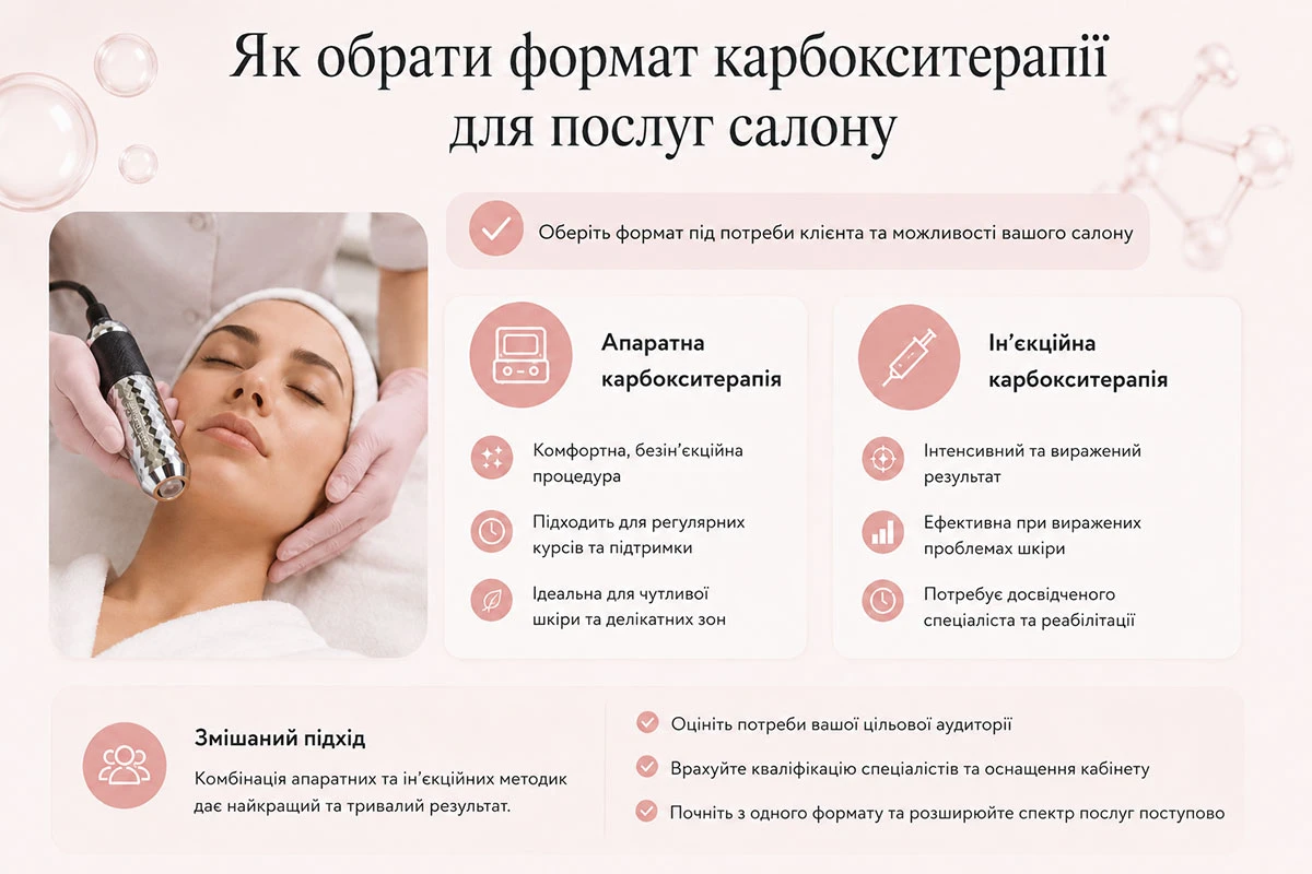 как выбрать формат карбокситерапии для услуг салона