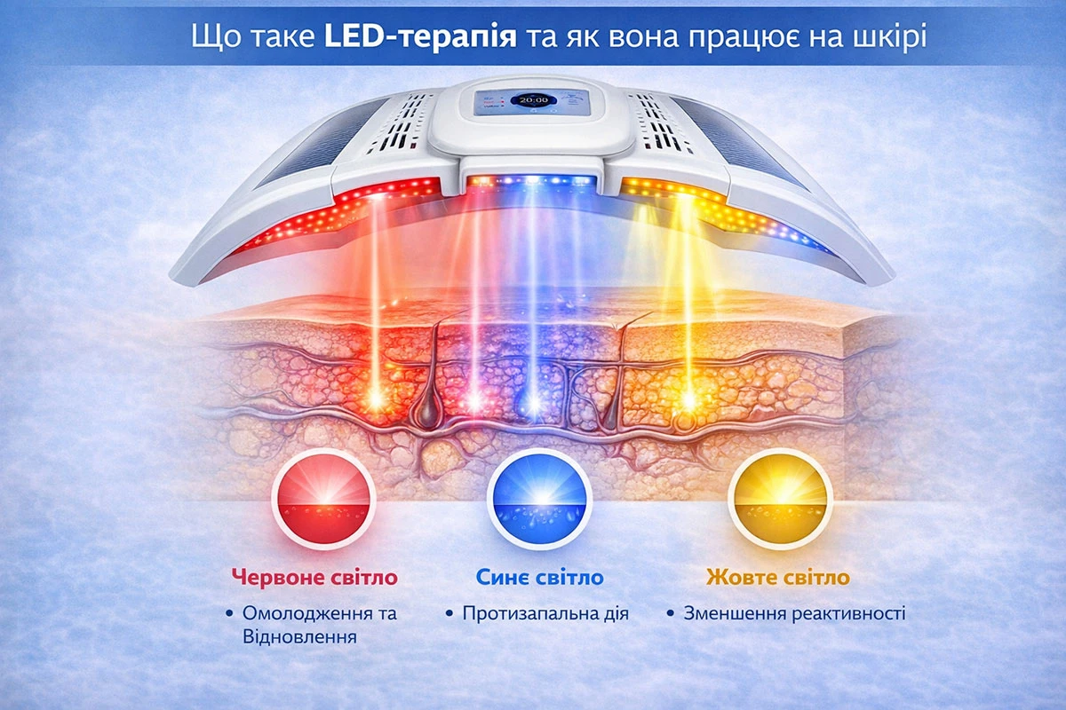 что такое LED светотерапия как работает на коже