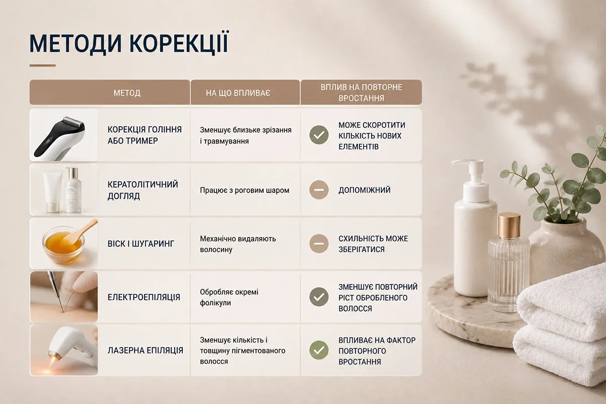 какие методы используют при вросших волосах