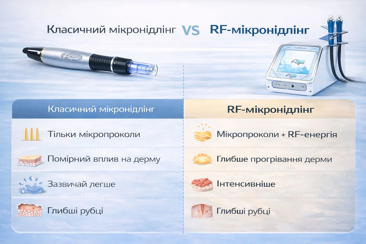 порівняння RF-мікронідлінг vs класичний мікронідлінг